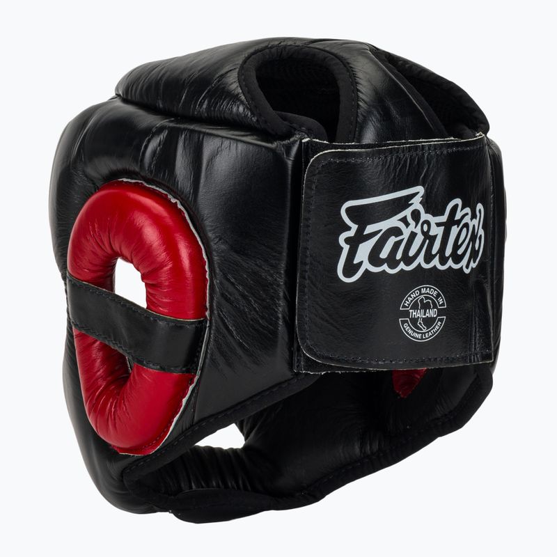 Boxhelm Fairtex Diagonal Vision SPaarring Headguard - Full Head Coverage black/red 3