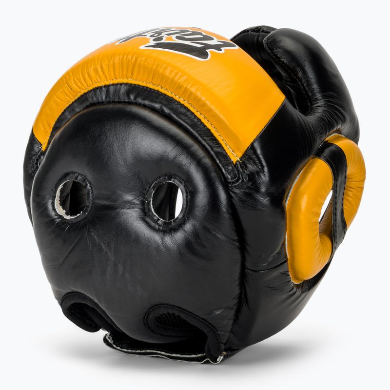 Boxhelm Fairtex Diagonal Vision SPaarring Headguard - Full Head Coverage black/yellow 6