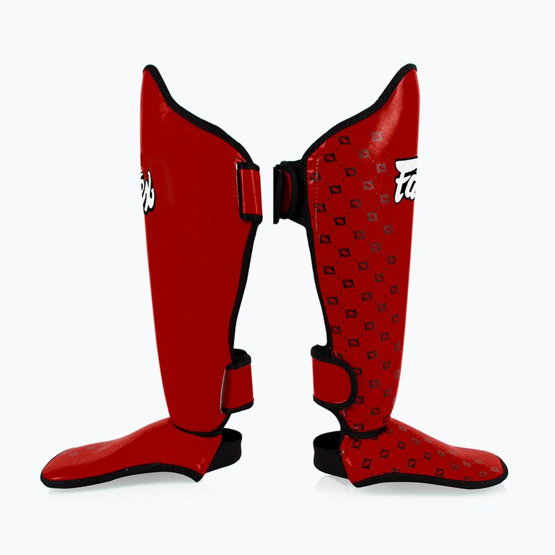 Fairtex Wettbewerb Schienbeinschoner rot 3