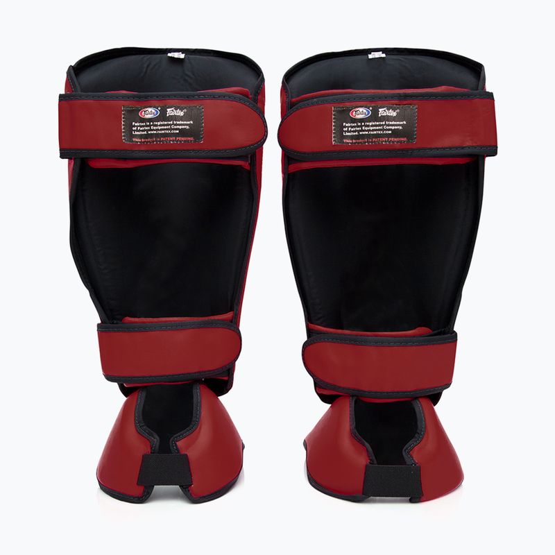 Fairtex abnehmbare In-Step Schienbeinschoner, auch bekannt als Schienbeinschützer. "Twister" rot 2