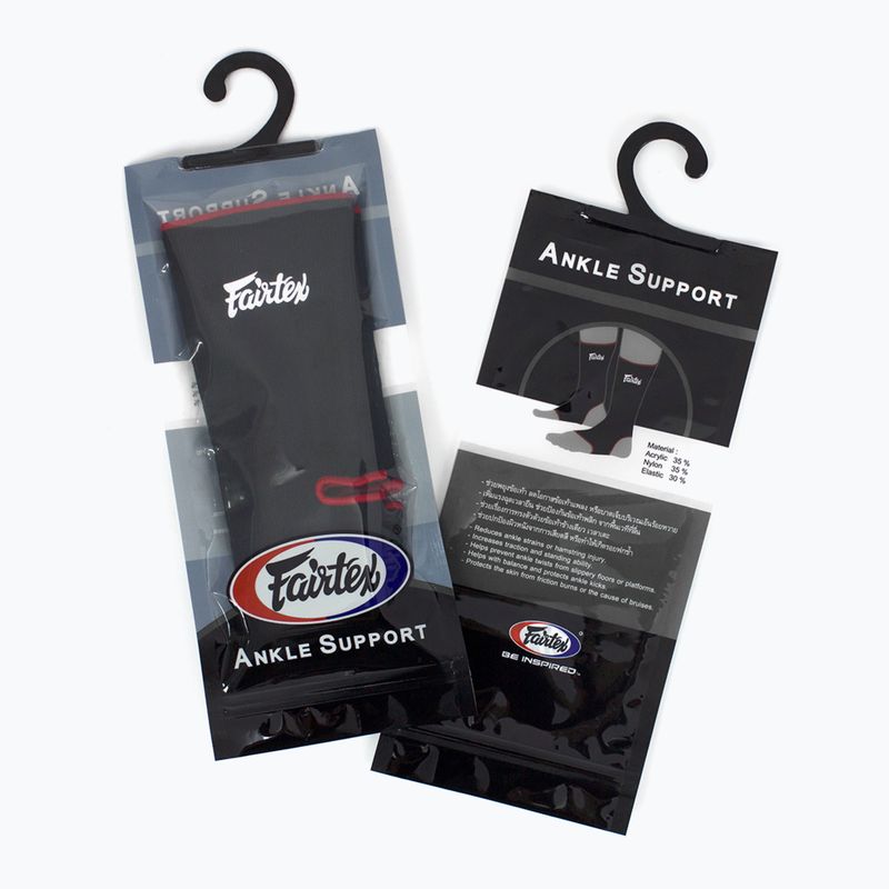 Fairtex Ankle Support schwarz/rot Knöchelprotektoren