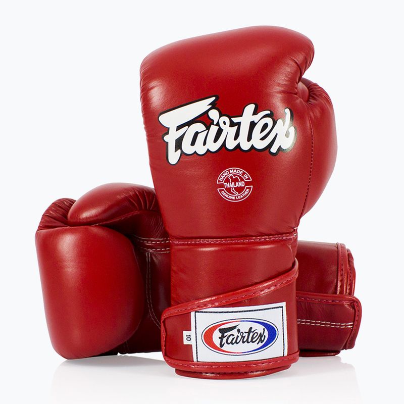 Boxhandschuhe Fairtex Stylish Angular SPaarring - Locked Thumb red 4