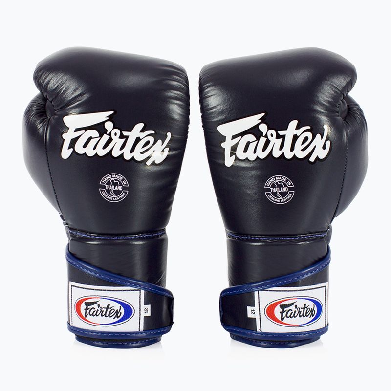 Fairtex Stylish Angular Sparring Boxhandschuhe - Locked Thumb blau