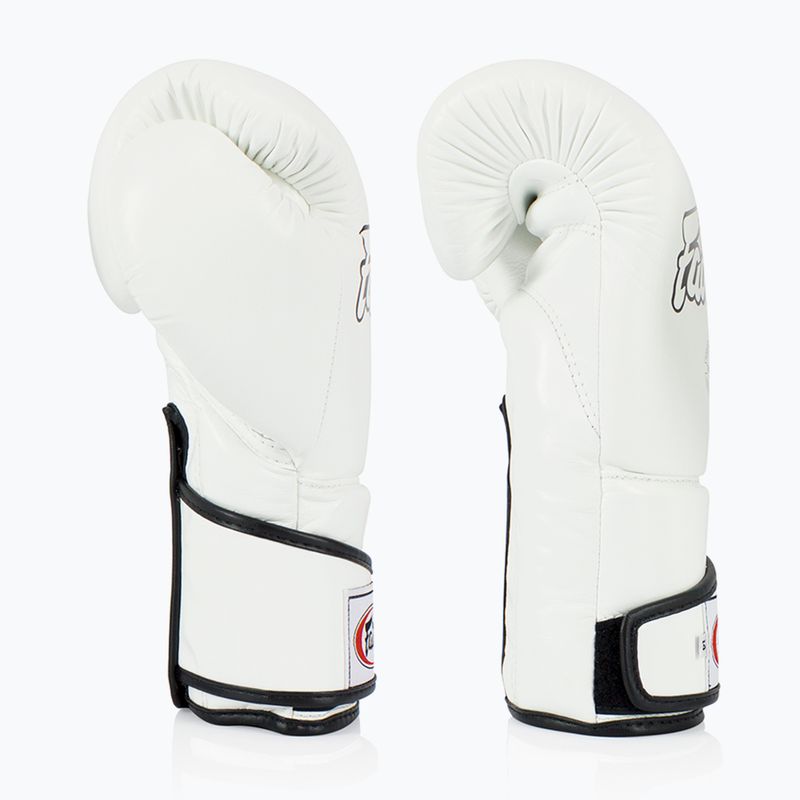 Boxhandschuhe Fairtex Stylish Angular SPaarring - Locked Thumb white 3
