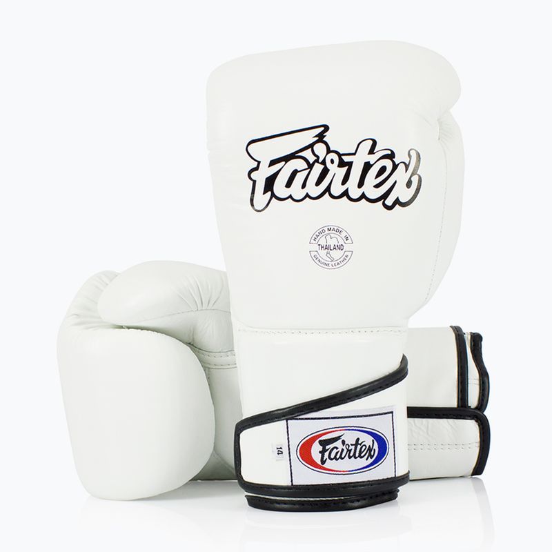 Boxhandschuhe Fairtex Stylish Angular SPaarring - Locked Thumb white 4