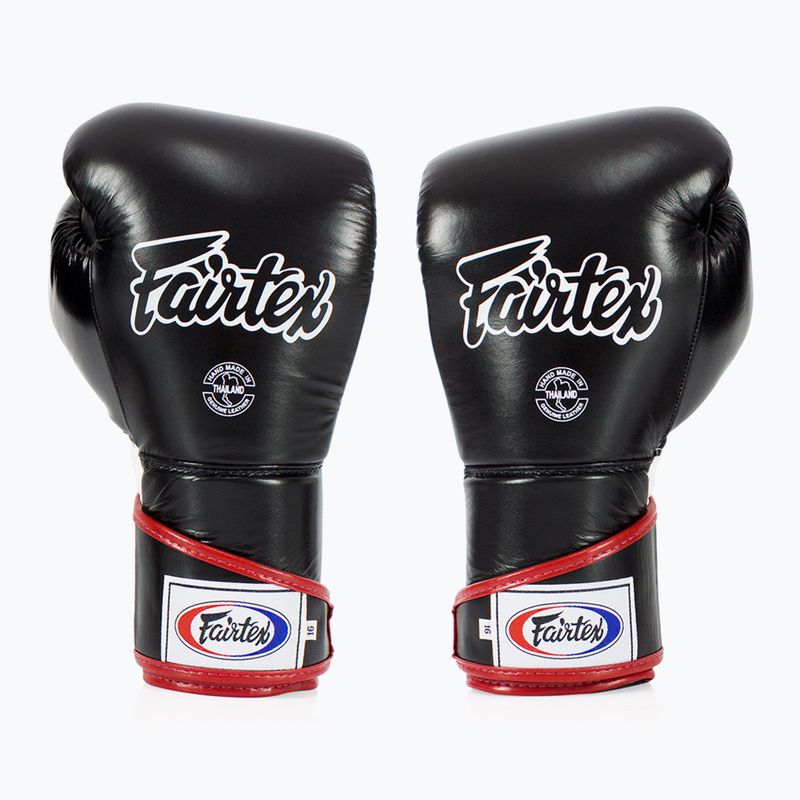 Fairtex Stylish Angular Sparring Boxhandschuhe - Locked Thumb schwarz/weiß/rot