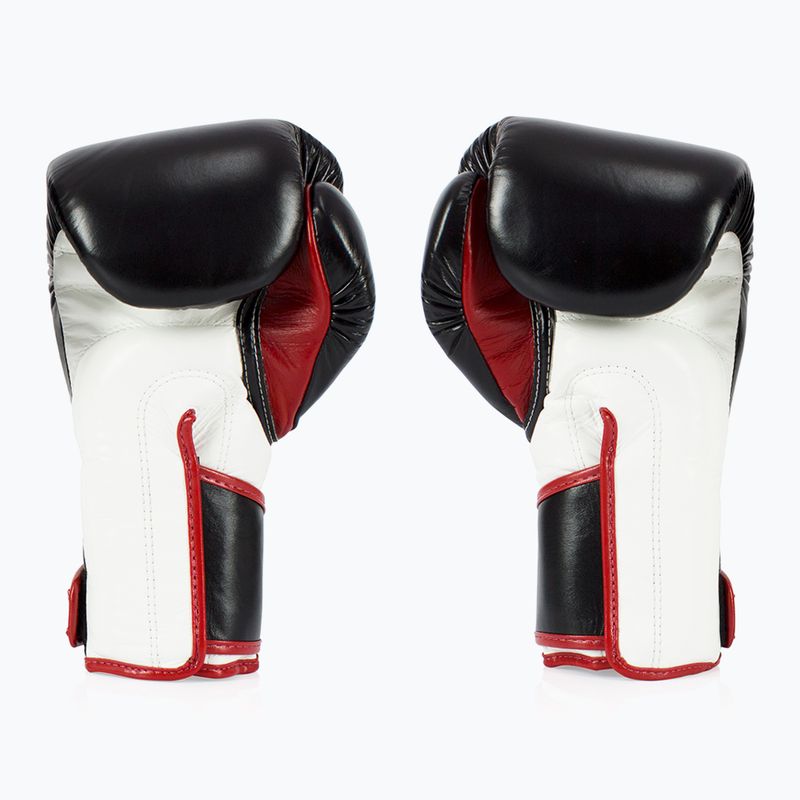 Fairtex Stylish Angular Sparring Boxhandschuhe - Locked Thumb schwarz/weiß/rot 2