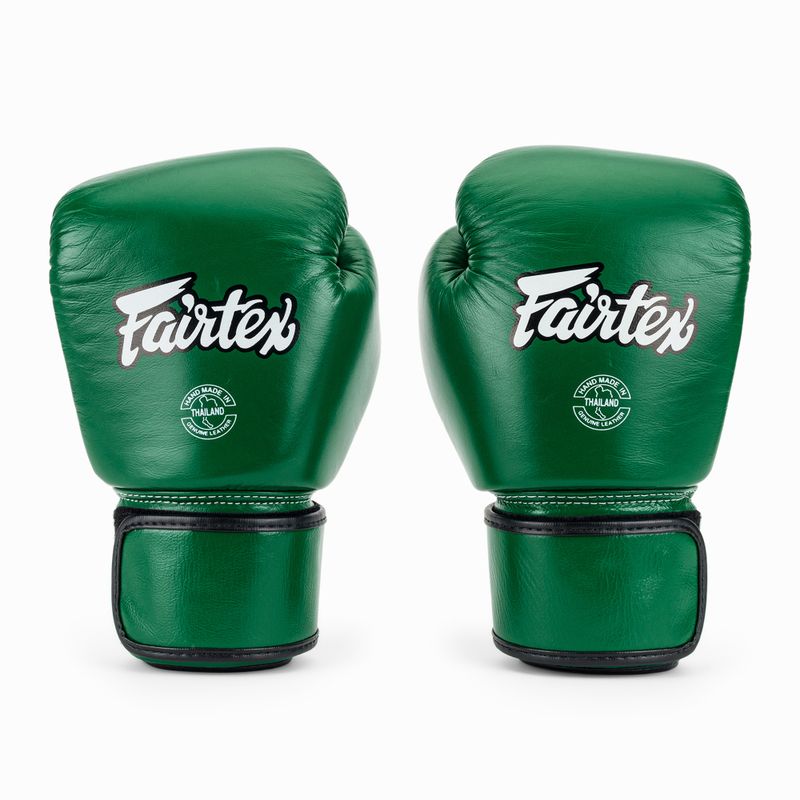 Boxhandschuhe Fairtex Real Leather Boxing green 2