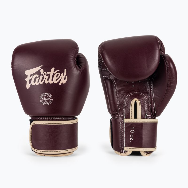 Boxhandschuhe Fairtex Real Leather Boxing maroon