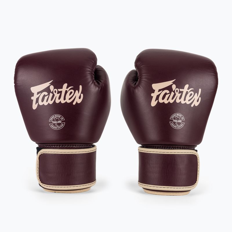 Boxhandschuhe Fairtex Real Leather Boxing maroon 2