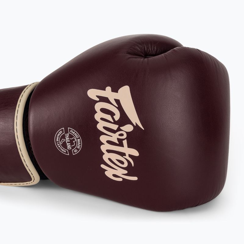 Boxhandschuhe Fairtex Real Leather Boxing maroon 5