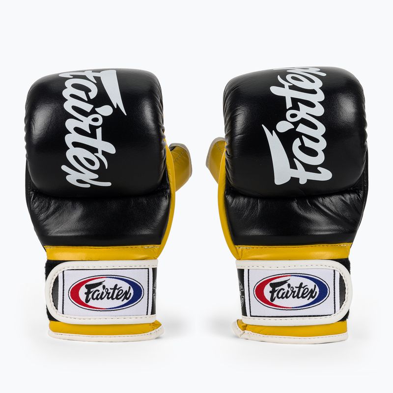 Fairtex Super Sparring Grappling Handschuhe schwarz/gelb 2