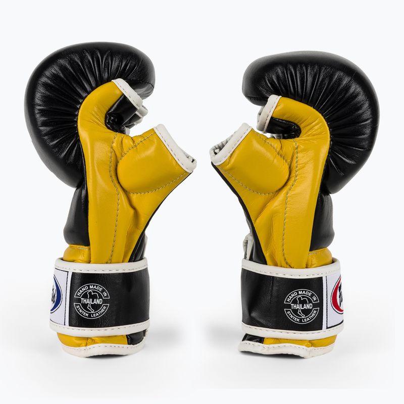 Fairtex Super Sparring Grappling Handschuhe schwarz/gelb 4