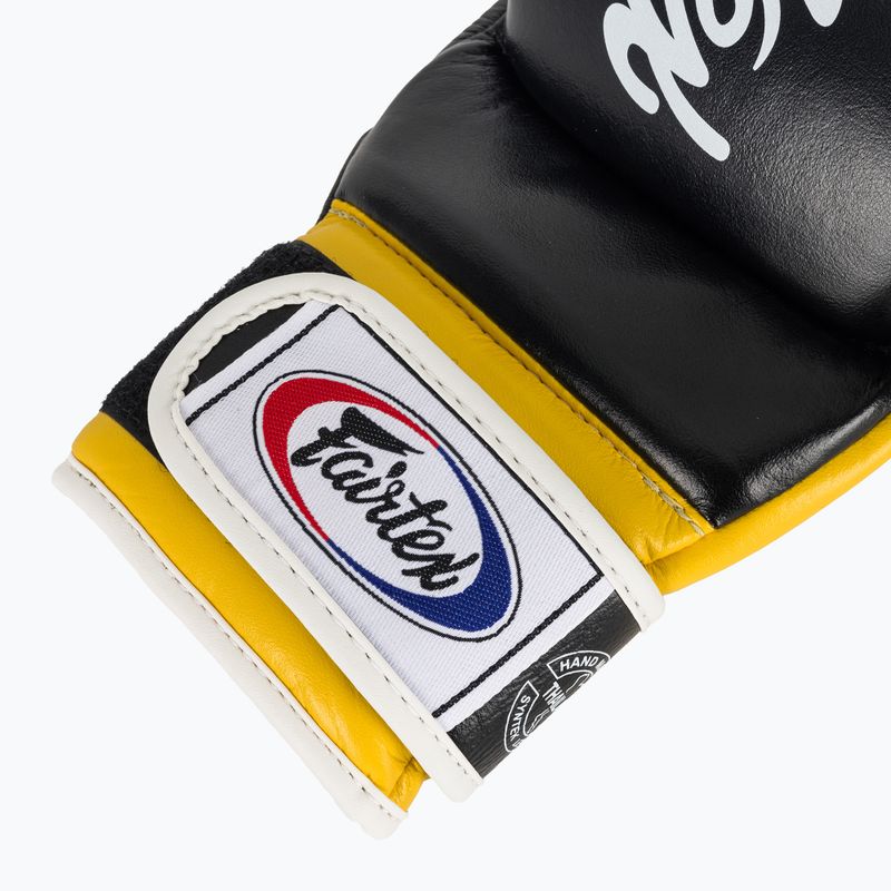 Fairtex Super Sparring Grappling Handschuhe schwarz/gelb 6