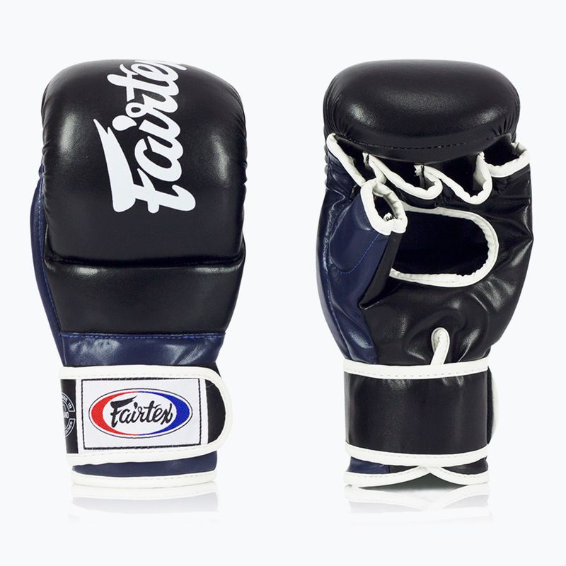 Fairtex Super Sparring Grappling Handschuhe schwarz/blau 2