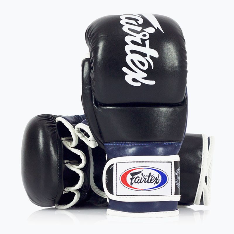 Fairtex Super Sparring Grappling Handschuhe schwarz/blau 4