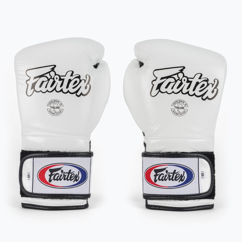 Boxhandschuhe Fairtex Heavy Hitter's Mexican Style white/blue 2