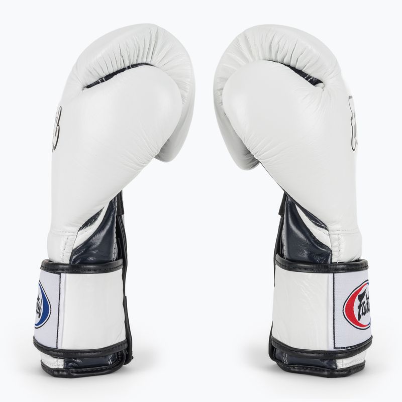 Boxhandschuhe Fairtex Heavy Hitter's Mexican Style white/blue 4