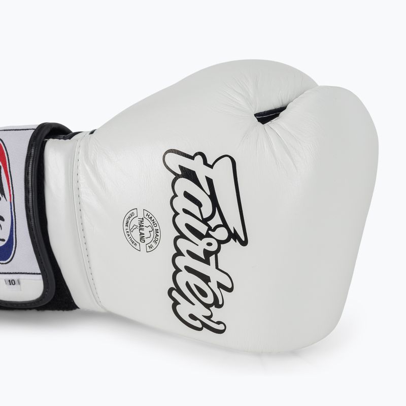 Boxhandschuhe Fairtex Heavy Hitter's Mexican Style white/blue 5