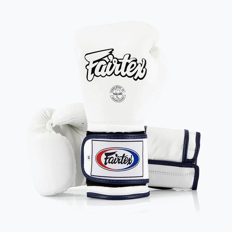 Boxhandschuhe Fairtex Heavy Hitter's Mexican Style white/blue 4