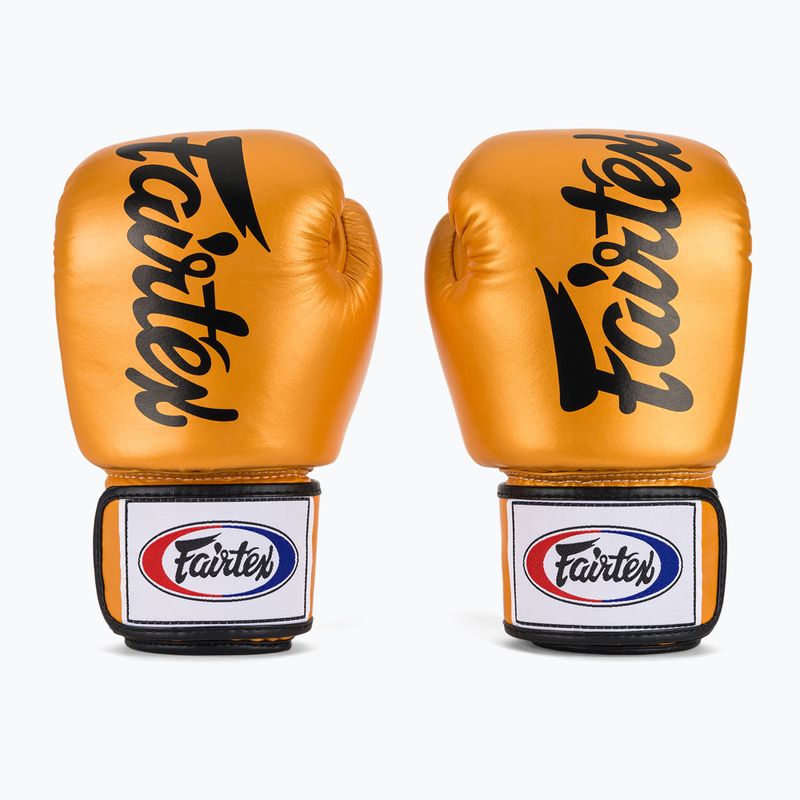 Boxhandschuhe Fairtex Deluxe Tight-Fit gold 2