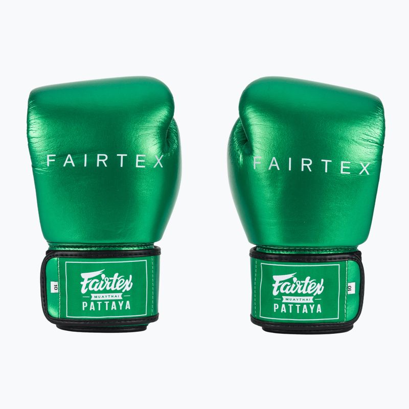 Boxhandschuhe Fairtex Metallic Boxing green 2
