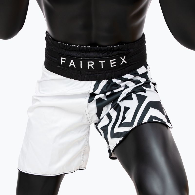 Boxshorts Fairtex Boxing BT2003 "Monochrome" white/black 3