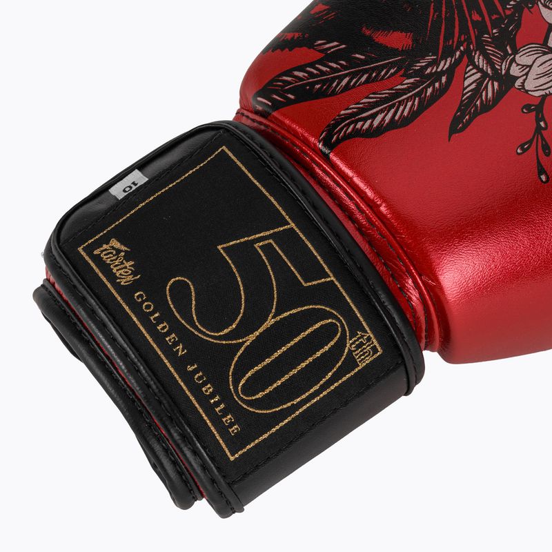 Fairtex Golden Jubilee rote Boxhandschuhe 6