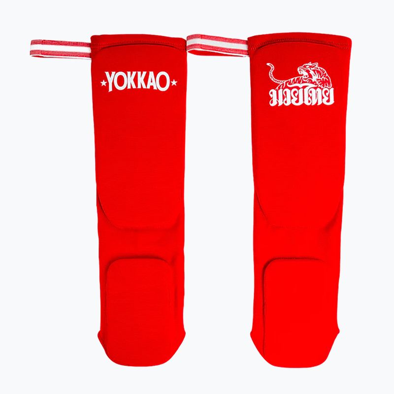 YOKKAO Muay Thai Boxen Schienbeinschoner rot