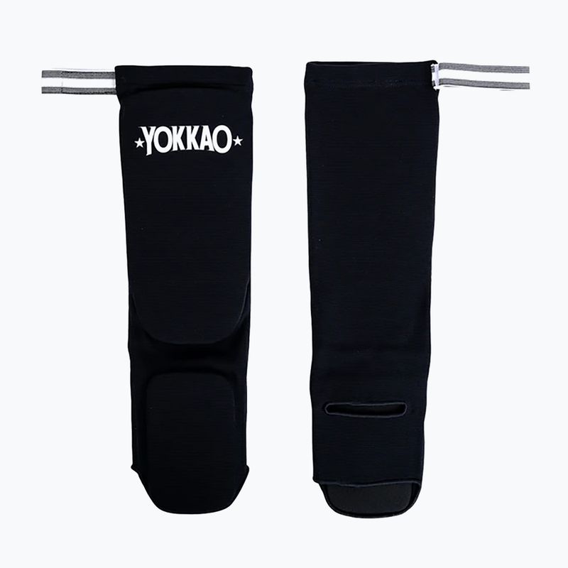 YOKKAO Muay Thai Boxen Schienbeinschoner schwarz Baumwolle 2