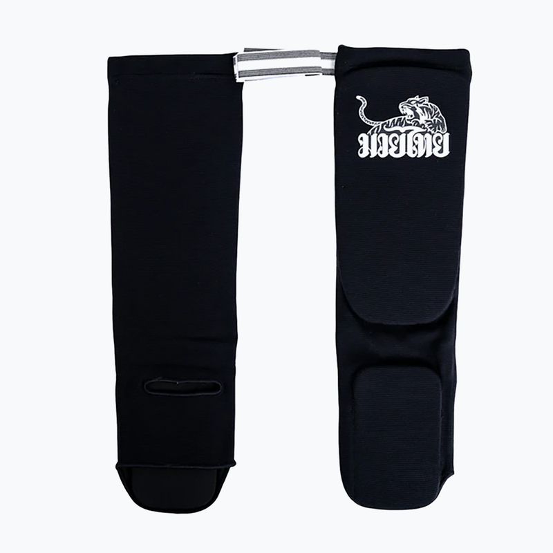 YOKKAO Muay Thai Boxen Schienbeinschoner schwarz Baumwolle 3