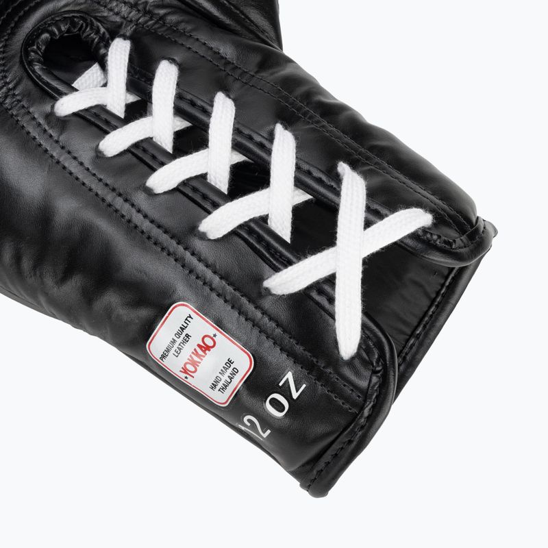 YOKKAO Matrix Lace Up Herren Boxhandschuhe schwarz 6