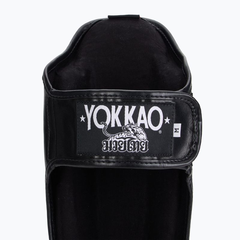 YOKKAO Vertikale schwarze Schienbein- und Fußschützer 7
