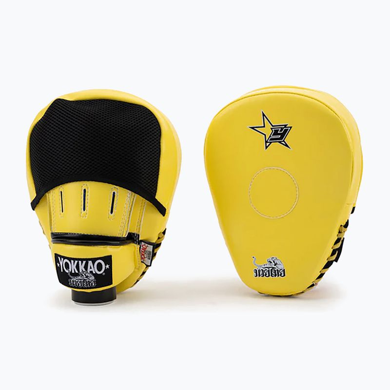 Trainer-Handschuhe YOKKAO Institution Focus Mitts Close Finger yellow