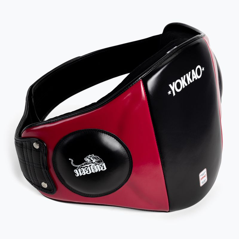 YOKKAO Schlagtraining Bauchgurt schwarz/rot BYPL-18