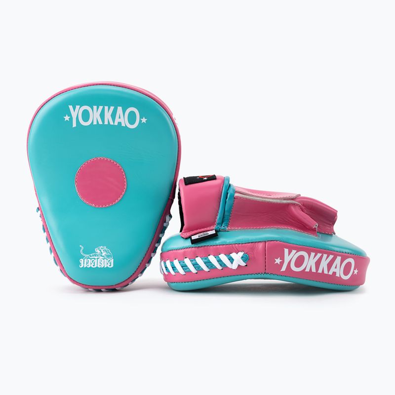 Trainer-Handschuhe YOKKAO Focus Mitts hot pink/island 3