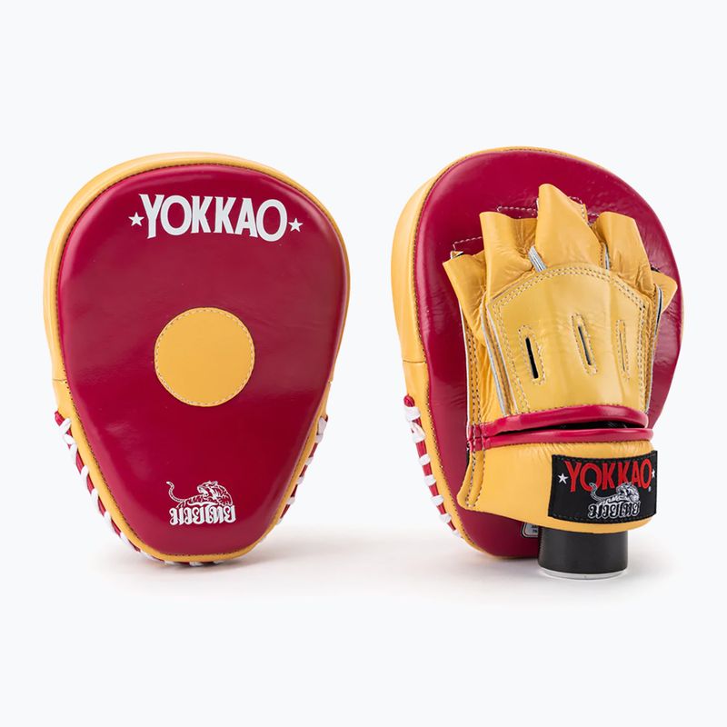 Trainingsschild YOKKAO Focus Mitts Open rot-gelb FYML-21 2