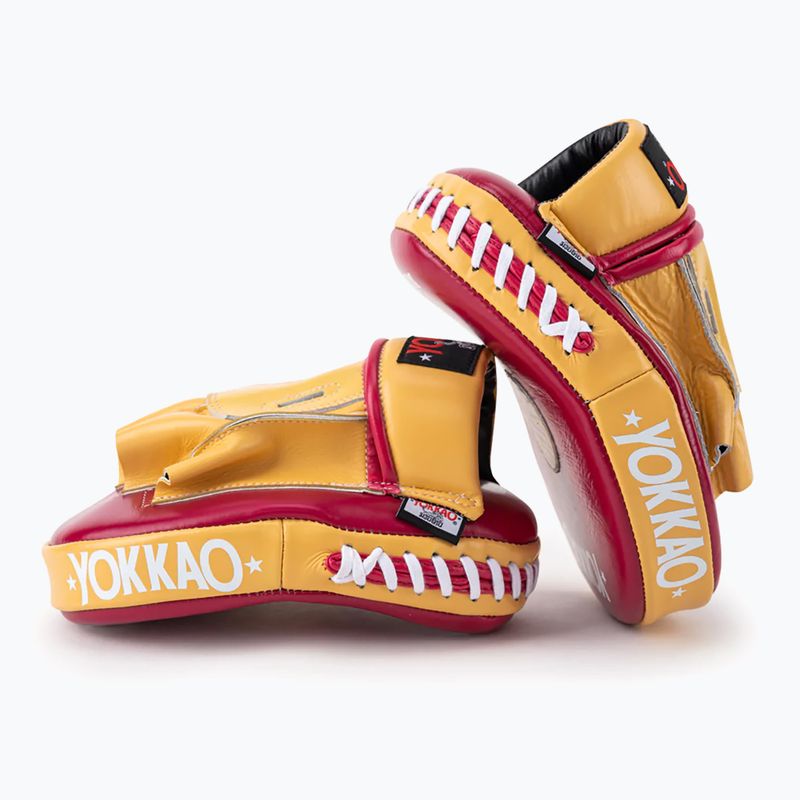 Trainingsschild YOKKAO Focus Mitts Open rot-gelb FYML-21 4