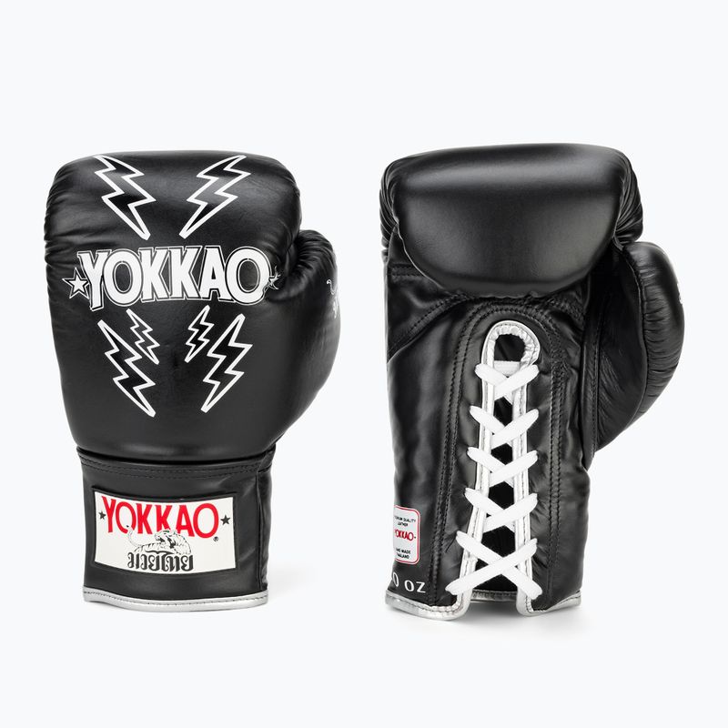 Herren Boxhandschuhe YOKKAO Stadium Lace Up schwarz
