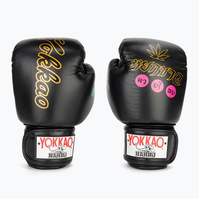 Herren Boxhandschuhe YOKKAO Wax schwarz 2