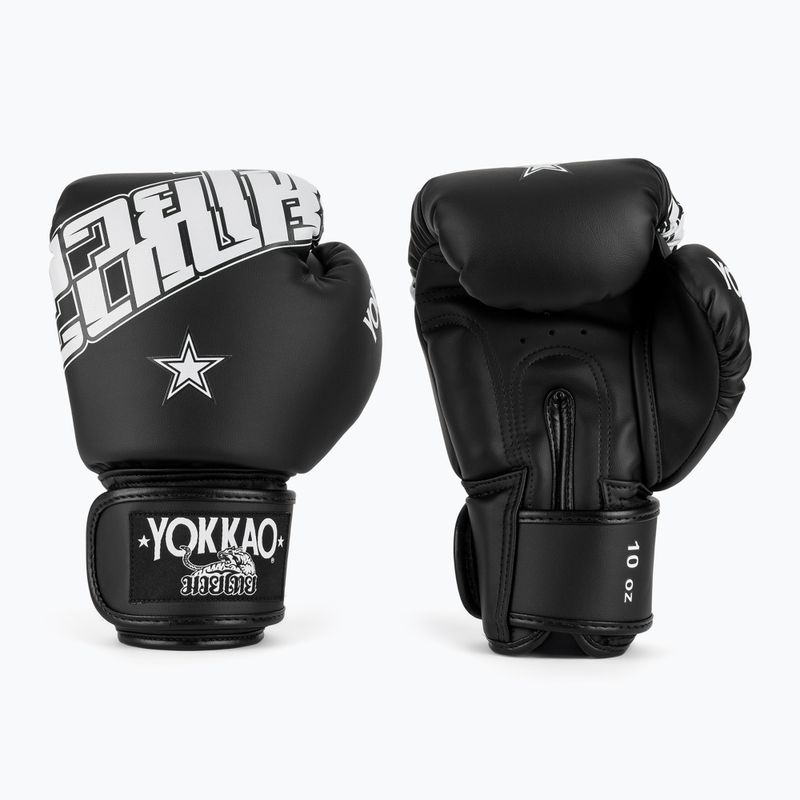 Boxhandschuhe YOKKAO Lettering Boxing black