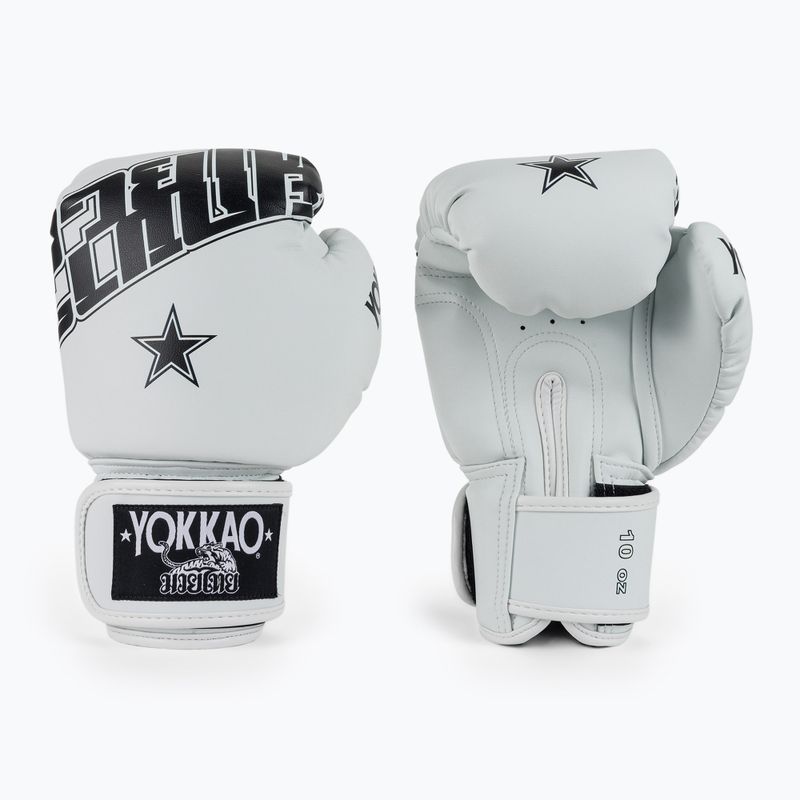 Boxhandschuhe YOKKAO Lettering Boxing white