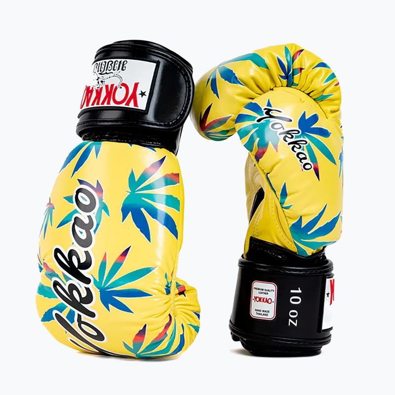 Herren Boxhandschuhe YOKKAO Wax gelb 2