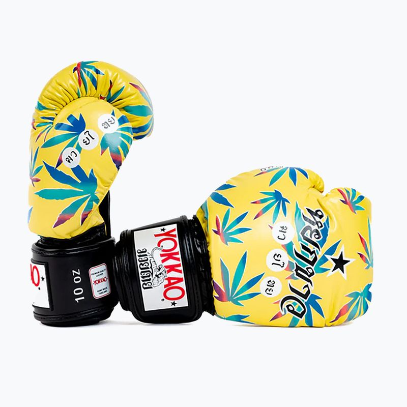 Herren Boxhandschuhe YOKKAO Wax gelb 3