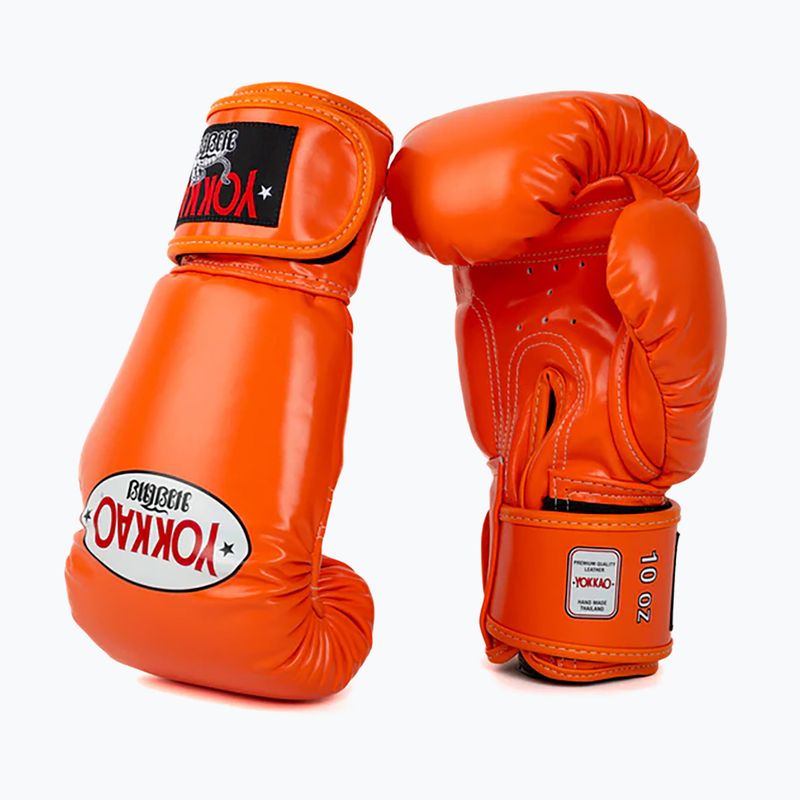 YOKKAO Herren Boxhandschuhe Matrix orange ibis 8