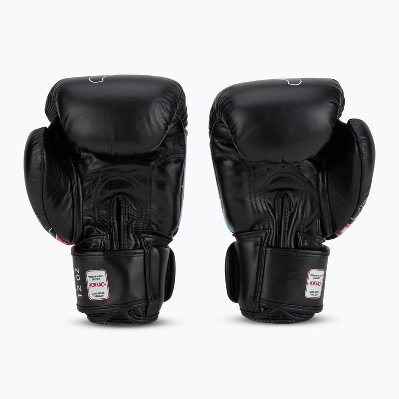 Herren Boxhandschuhe YOKKAO Flames schwarz 3