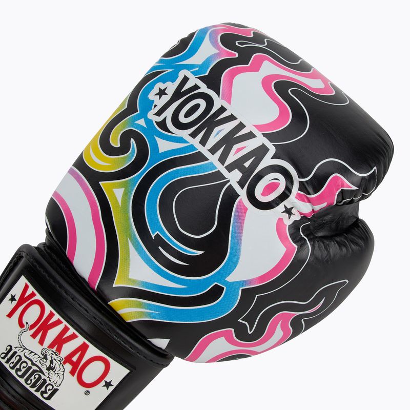 Herren Boxhandschuhe YOKKAO Flames schwarz 5