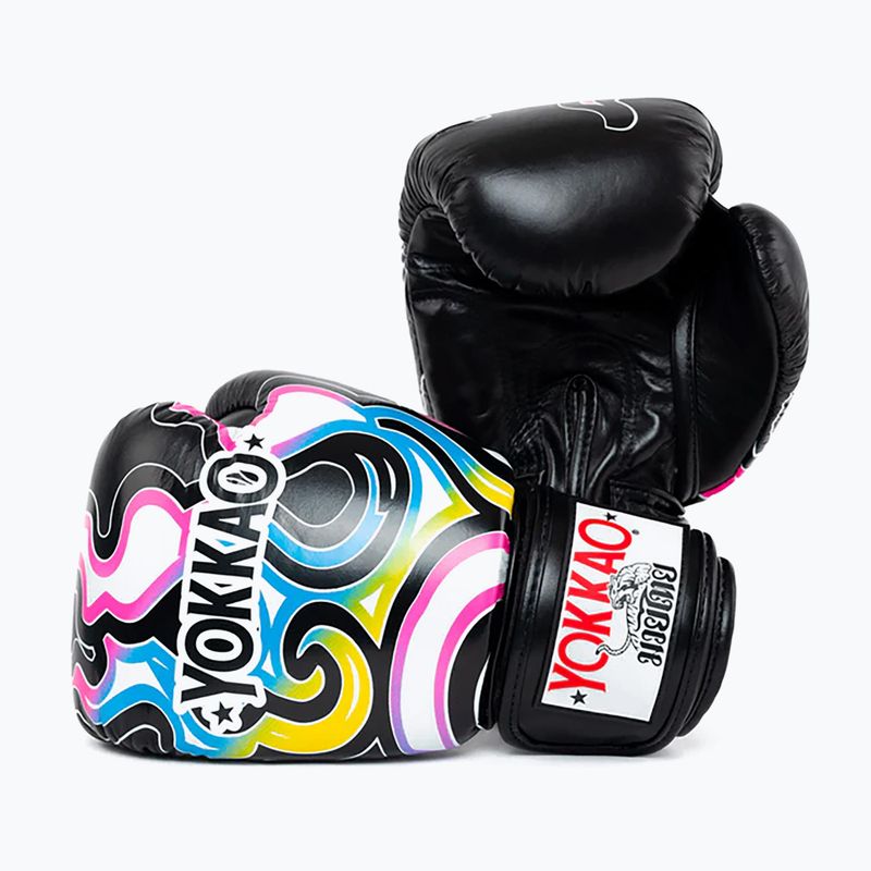 Herren Boxhandschuhe YOKKAO Flames schwarz 7