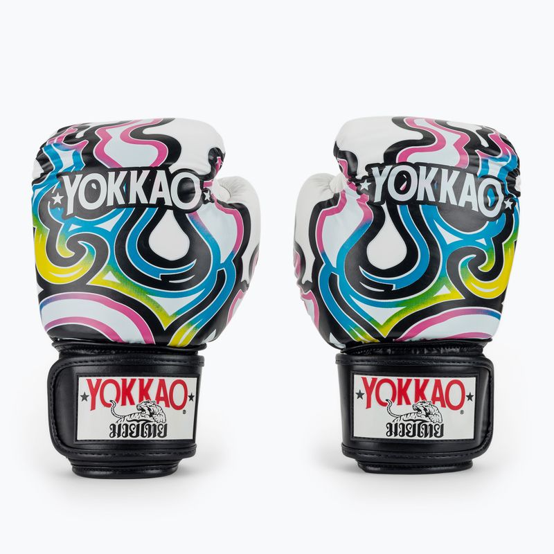 Herren Boxhandschuhe YOKKAO Flames weiß 2