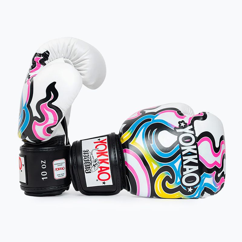 Herren Boxhandschuhe YOKKAO Flames weiß 3